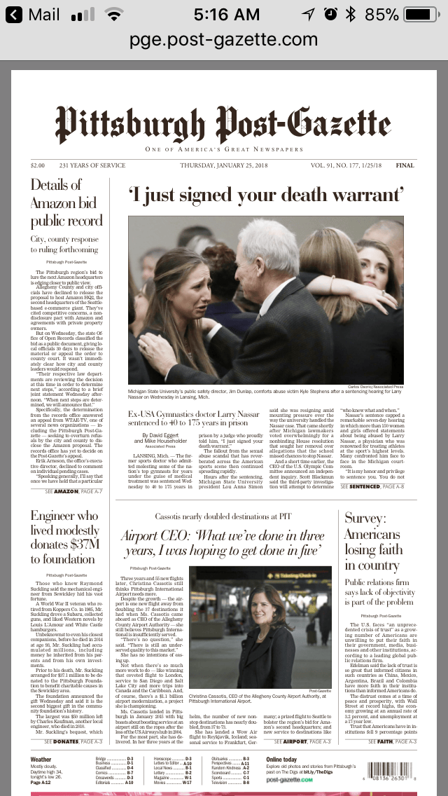 Pittsburgh byline strike