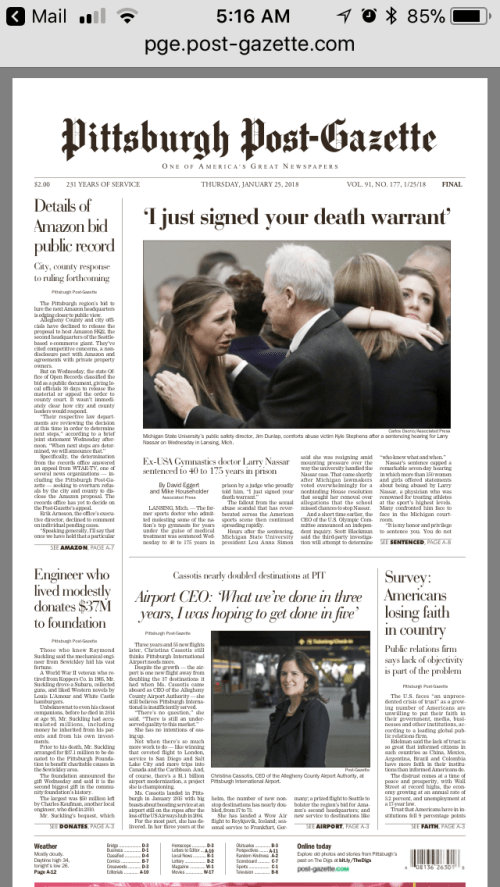 Pittsburgh byline strike